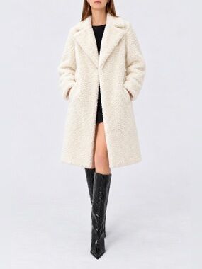 BNWT MILLY $702 faux shearling coat SM